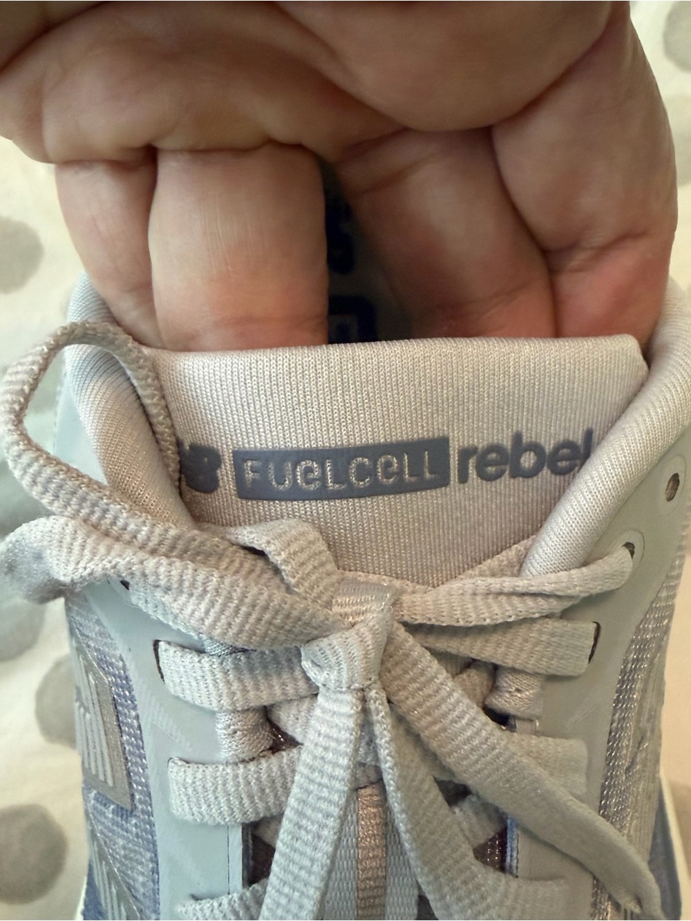 New Balance FuelCell Rebel v5 Women’s Running Shoe - NB Exclusive Grey/Blue - Picture 12 of 15